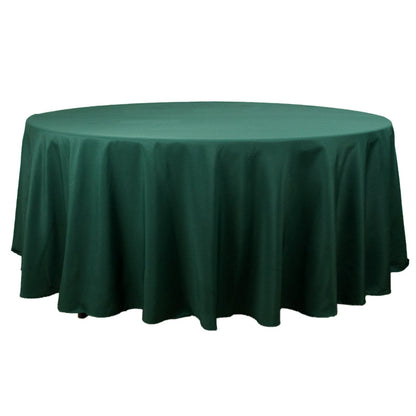 108inch Hunter Emerald Green 200 GSM Premium Polyester Round Tablecloth