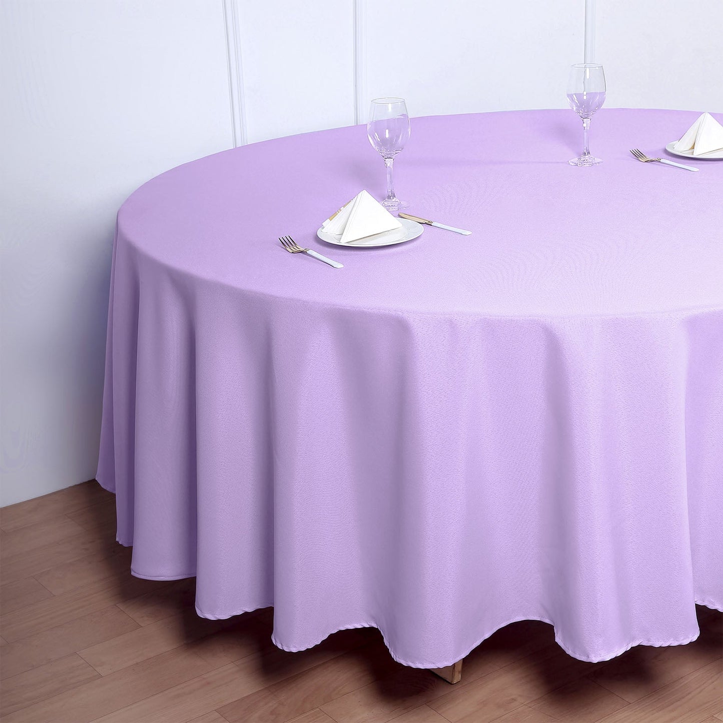 108inch Lavender Lilac Polyester Round Tablecloth