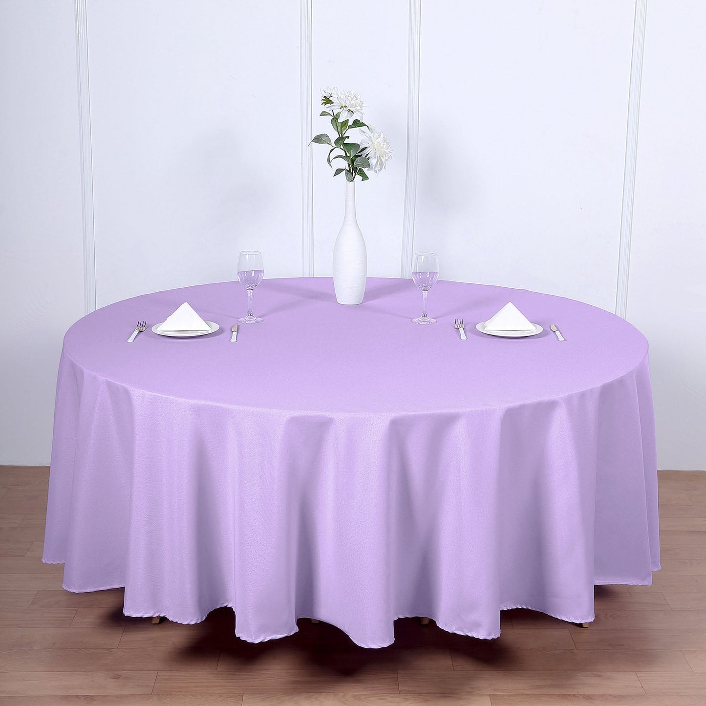 108inch Lavender Lilac Polyester Round Tablecloth