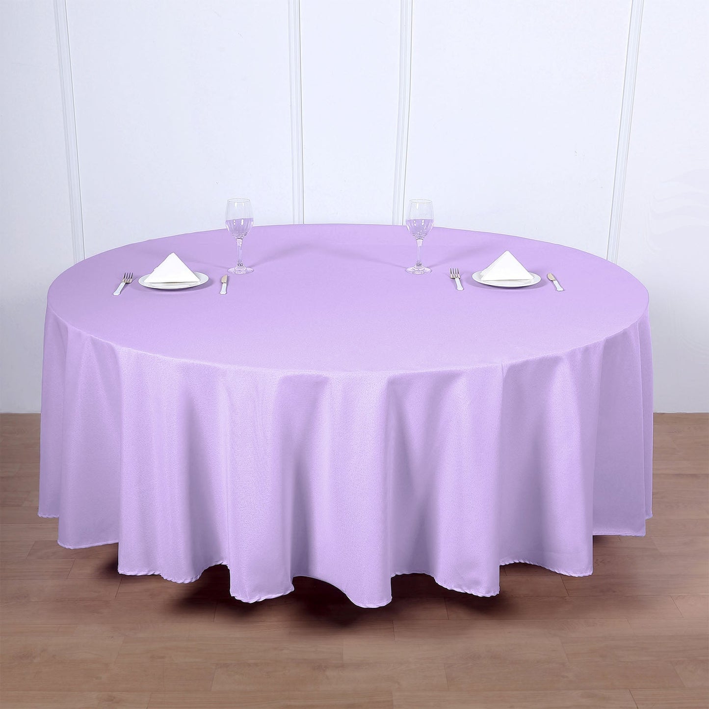 108" Lavender Lilac Polyester Round Tablecloth