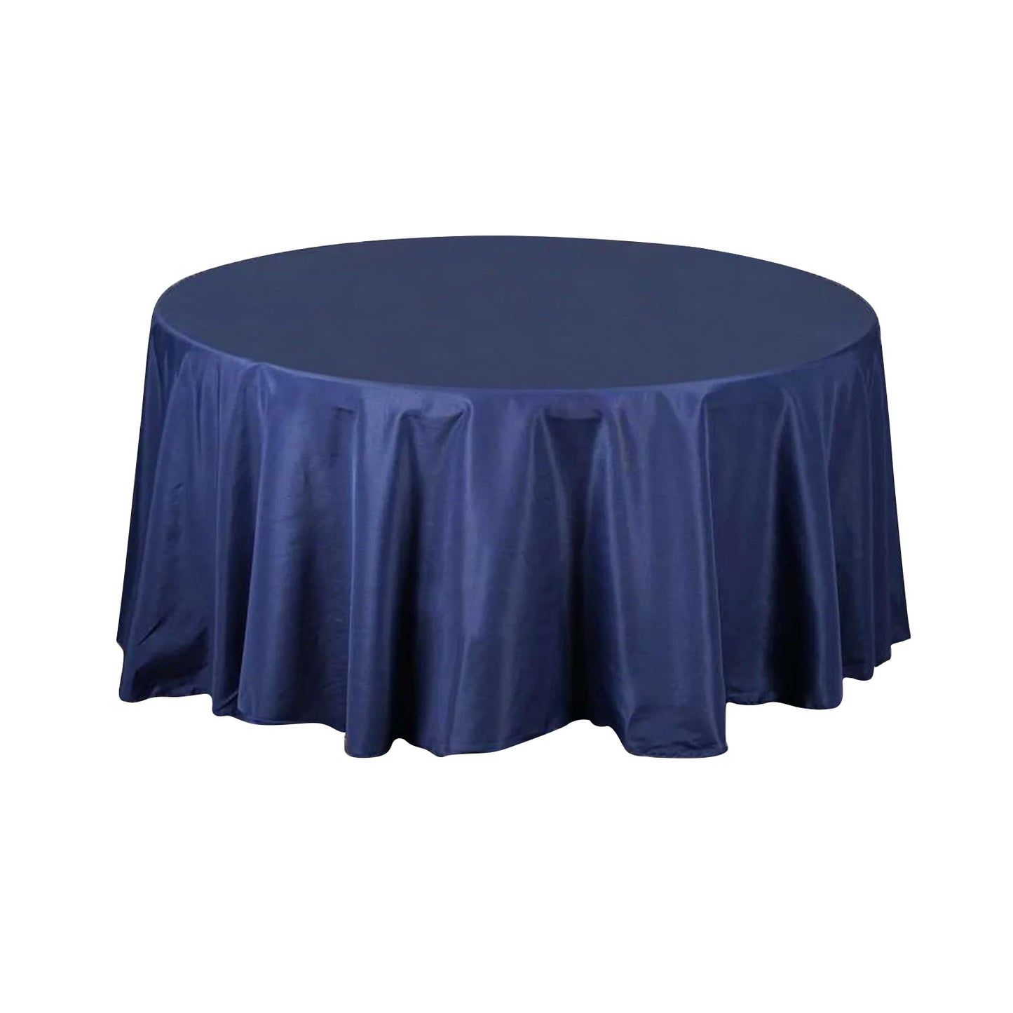 108inch Navy Blue Polyester Round Tablecloth