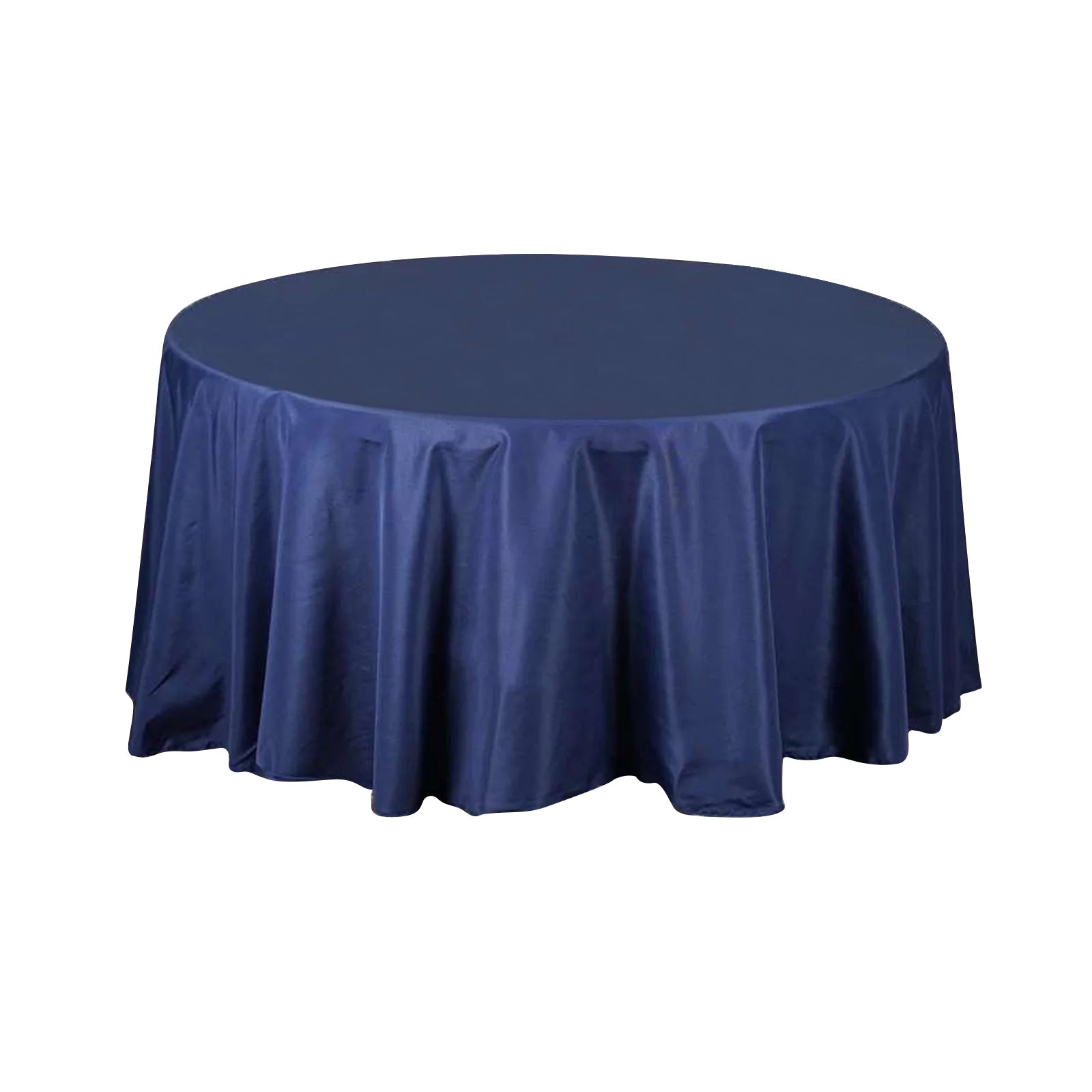 108inch Navy Blue Polyester Round Tablecloth