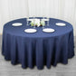 108" Navy Blue Premium Polyester Round Tablecloth - 220GSM