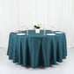 108" Peacock Teal Polyester Round Tablecloth