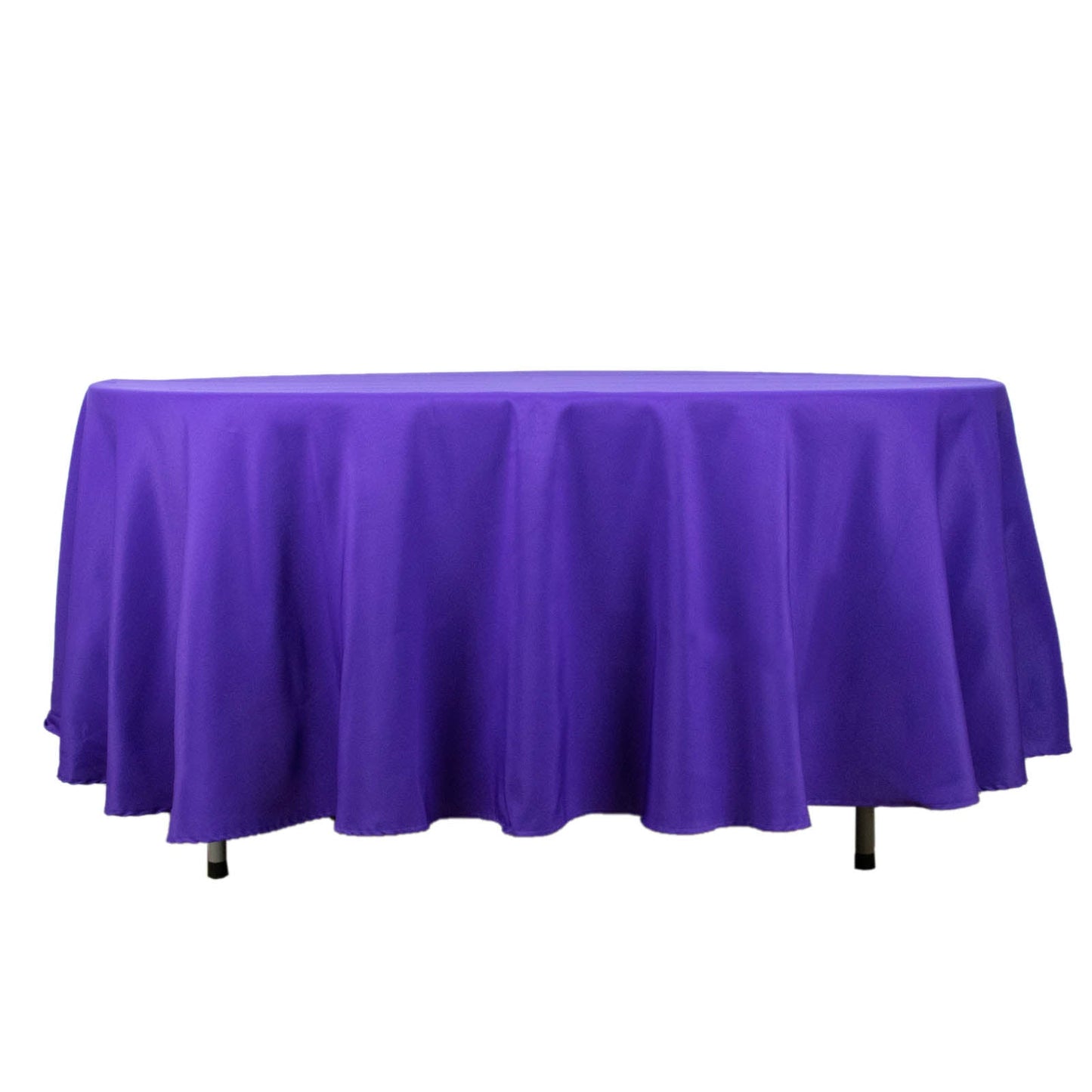 108inch Purple 200 GSM Seamless Premium Polyester Round Tablecloth