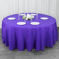 108" Purple Premium Polyester Round Tablecloth - 220GSM