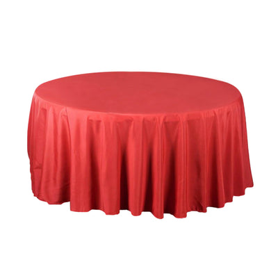 Festive Vibe with the Red Polyester Round Tablecloth