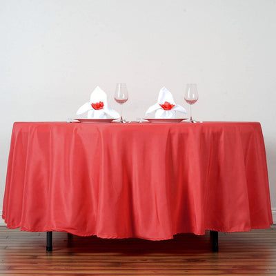Sophisticated Polished Design of the Red Round Tablecloth