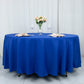 108" Royal Blue Premium Polyester Round Tablecloth - 220GSM