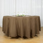 108inch Taupe Polyester Round Tablecloth