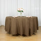 108" Taupe Polyester Round Tablecloth