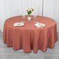 108" Terracotta (Rust) Premium Polyester Round Tablecloth - 220GSM