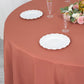 108" Terracotta (Rust) Premium Polyester Round Tablecloth - 220GSM