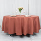 108" Terracotta (Rust) Premium Polyester Round Tablecloth - 220GSM