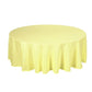 108 Inch Yellow Round Polyester Tablecloth