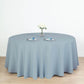 120" Dusty Blue Seamless Polyester Round Tablecloth