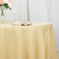 120inch Champagne 200 GSM Seamless Premium Polyester Round Tablecloth