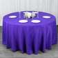 120" Purple Seamless Premium Polyester Round Tablecloth - 220GSM