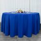 120inch Royal Blue 200 GSM Seamless Premium Polyester Round Tablecloth