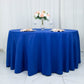120" Royal Blue Seamless Premium Polyester Round Tablecloth - 220GSM