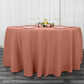 120inch Terracotta 200 GSM Seamless Premium Polyester Round Tablecloth