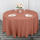120inch Terracotta 200 GSM Seamless Premium Polyester Round Tablecloth