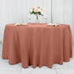 120" Terracotta (Rust) Seamless Premium Polyester Round Tablecloth - 220GSM