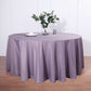 132" Violet Amethyst Seamless Polyester Round Tablecloth