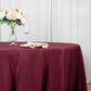 132inch Burgundy 200 GSM Seamless Premium Polyester Round Tablecloth