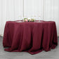 132inch Burgundy 200 GSM Seamless Premium Polyester Round Tablecloth132inch Burgundy 200 GSM Seamless Premium Polyester Round Tablecloth