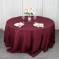132inch Burgundy 200 GSM Seamless Premium Polyester Round Tablecloth