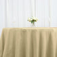 132 Inch Polyester Round Tablecloth in Champagne Seamless