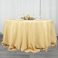 132inch Champagne 200 GSM Seamless Premium Polyester Round Tablecloth