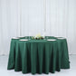 132" Hunter Emerald Green Seamless Polyester Round Tablecloth