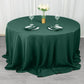 132inch Hunter Emerald Green 200 GSM Seamless Premium Polyester Round Tablecloth