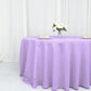 132inc Lavender Lilac Seamless Polyester Round Tablecloth