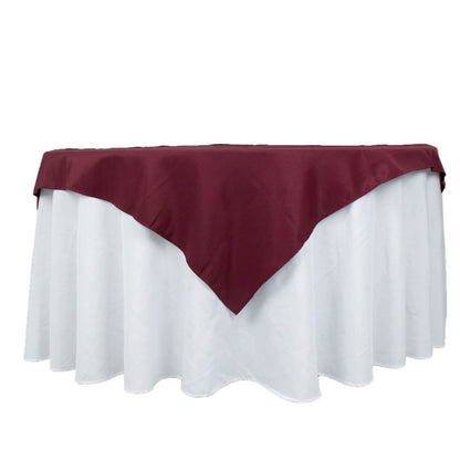 54inch Burgundy 200 GSM Seamless Premium Polyester Square Table Overlay