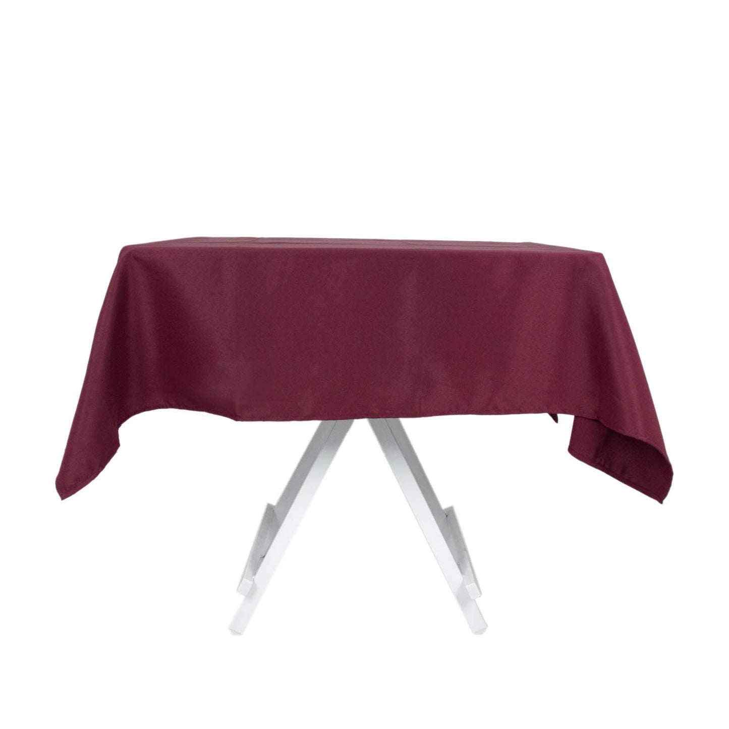 54inch Burgundy 200 GSM Seamless Premium Polyester Square Tablecloth
