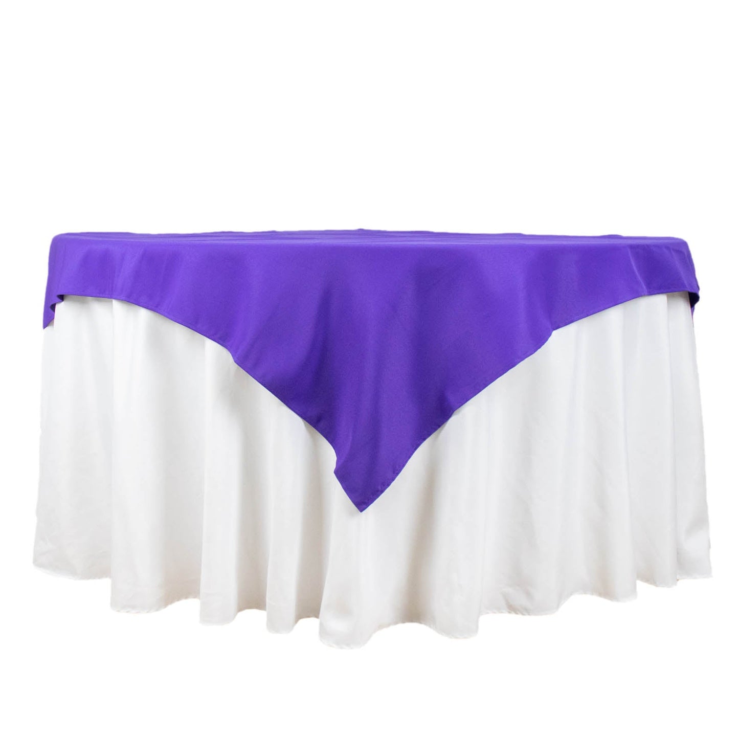 54inch Purple 200 GSM Seamless Premium Polyester Square Table Overlay