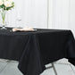 54x96inch Black 200 GSM Seamless Premium Polyester Rectangle Tablecloth