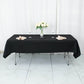 54x96inch Black 200 GSM Seamless Premium Polyester Rectangle Tablecloth