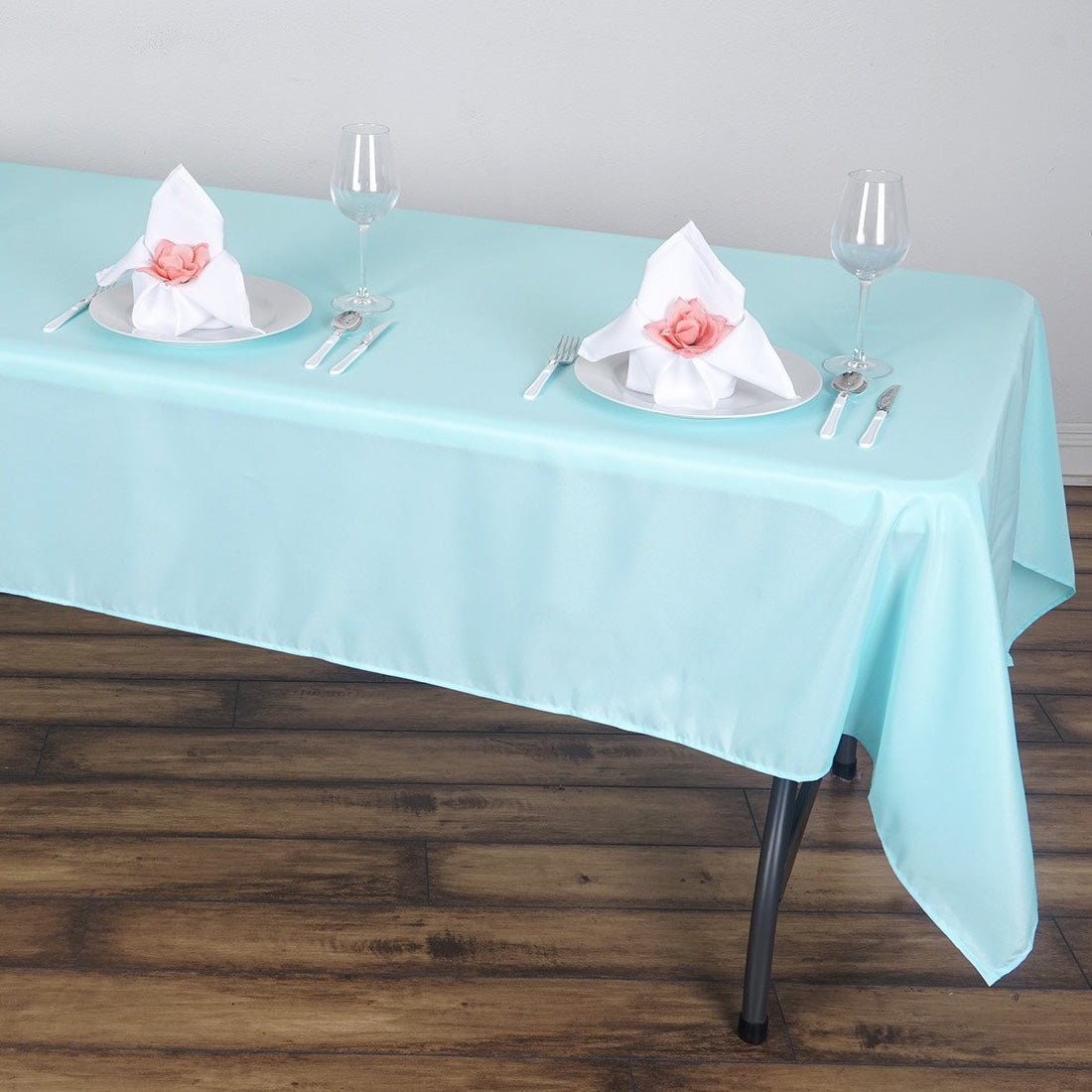 60x102inch Polyester Tablecloth - Blue