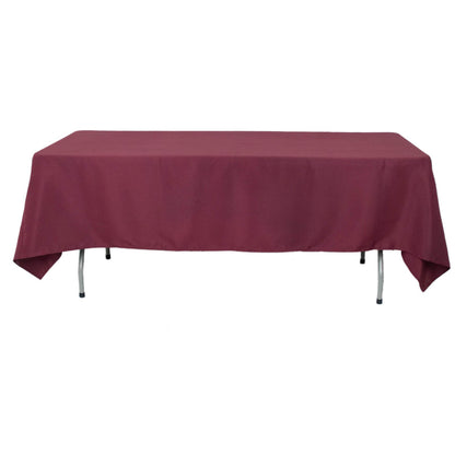 60x102inch Burgundy 200 GSM Seamless Premium Polyester Rectangular Tablecloth