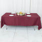 60x102inch Burgundy 200 GSM Seamless Premium Polyester Rectangular Tablecloth
