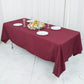 60x102inch Burgundy 200 GSM Seamless Premium Polyester Rectangular Tablecloth