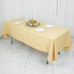 60x102inch Champagne 200 GSM Seamless Premium Polyester Rectangular Tablecloth