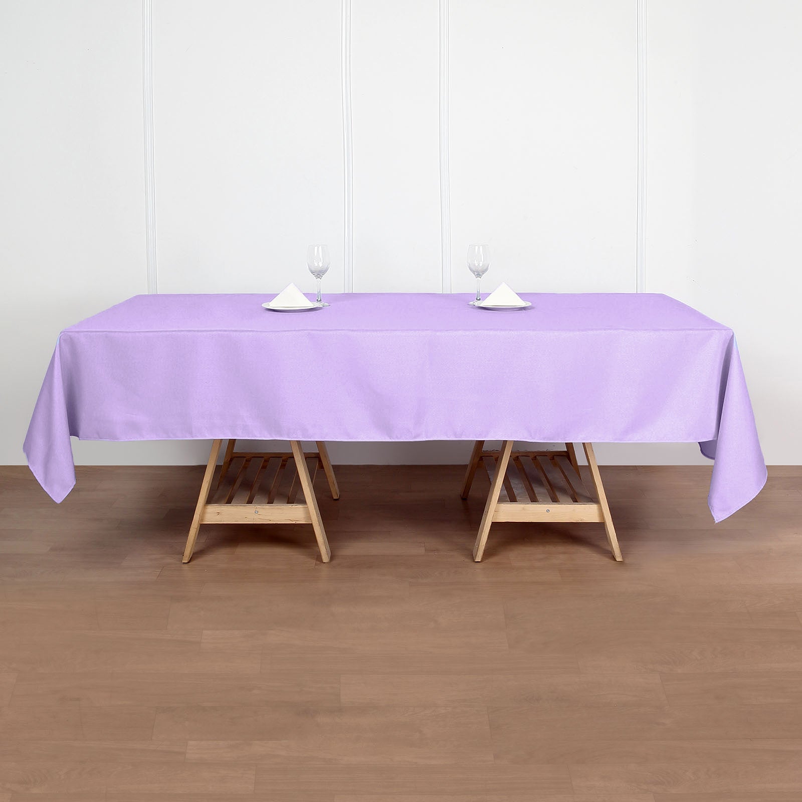 60inch x 102inch Lavender Lilac Polyester Rectangular Tablecloth