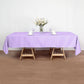60inch x 102inch Lavender Lilac Polyester Rectangular Tablecloth