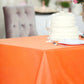 Polyester 60 Inch x 102 Rectangular Tablecloth In Orange 