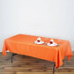 60"x102" Orange Polyester Rectangular Tablecloth